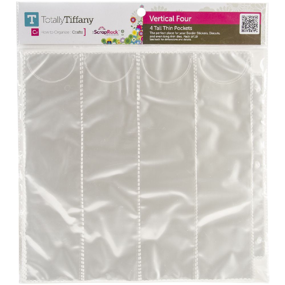 Scraprack Basic Storage Pages 10/pkg-vertical Quad by Totally Tiffany ...