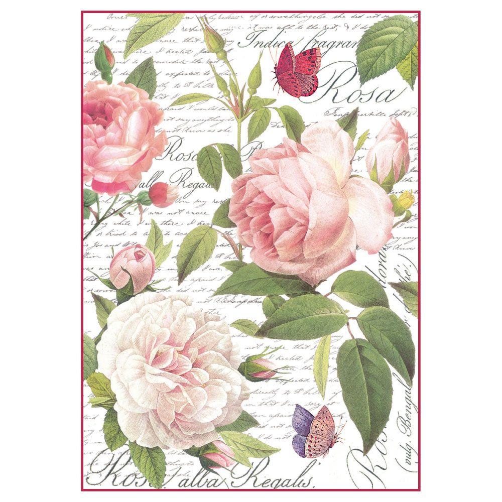 Stamperia A4 Decoupage Rice Paper Packed Vintage rosefor Scrapbooks ...