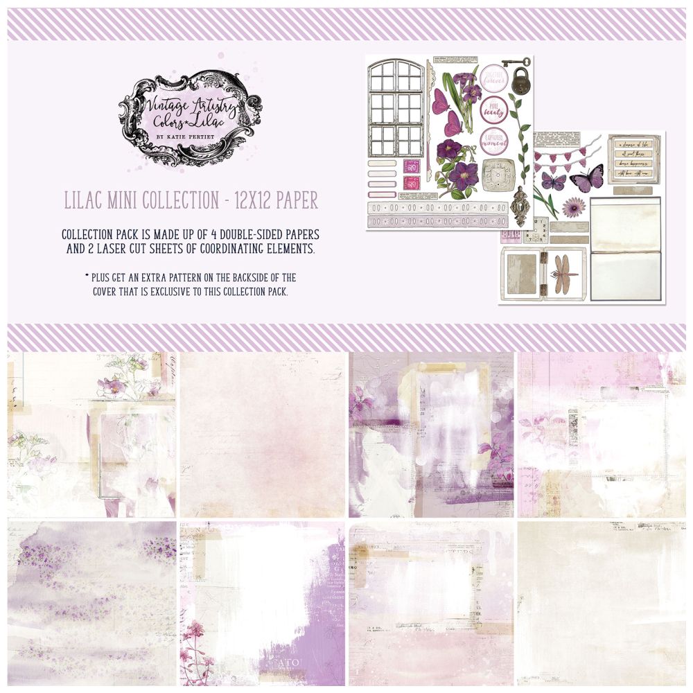 49 And Market Vintage Artistry Lilac 12x12 Collection Packfor